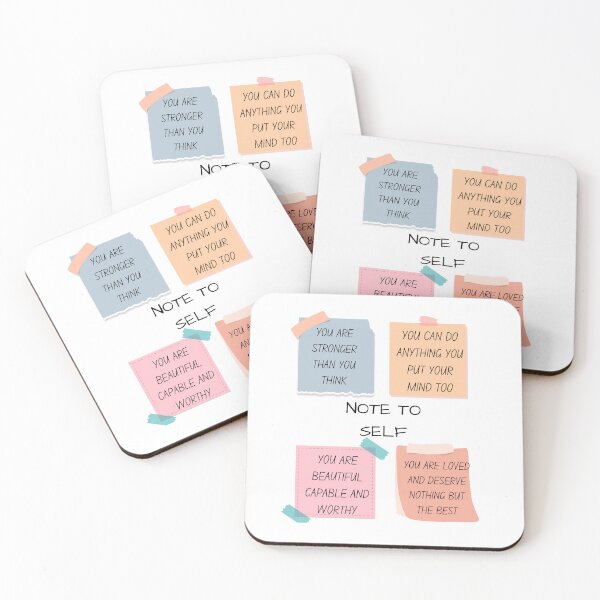 Item preview, Note to self, mental health sticker, positivity, selfcare, affirmations designed and sold by Radgraphic.