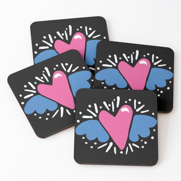 Item preview, Cute cartoon heart wings sparkle kawaii pattern designed and sold by Novel-ty.