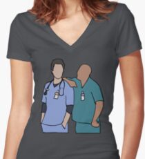 JD and Turk Scrubs Women's Fitted V-Neck T-Shirt