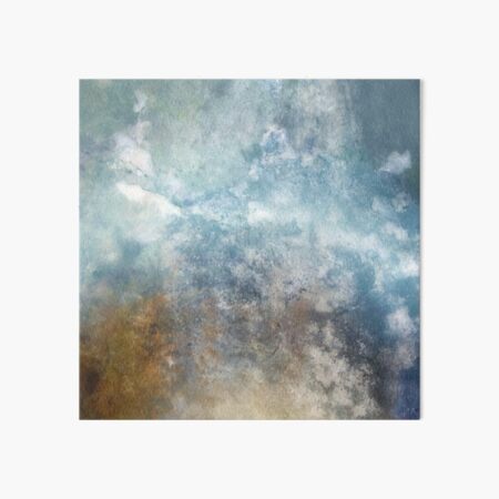Abstract Texture Blue and Gold Art Board Print