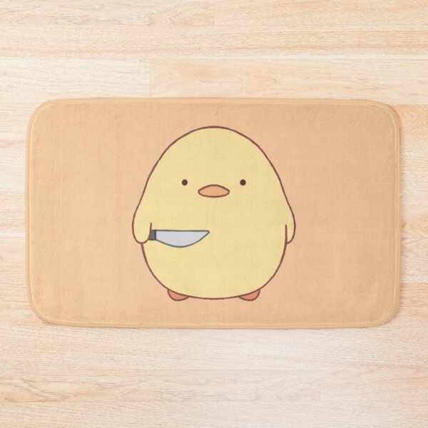 Item preview, stabby duck (orange bg) designed and sold by DesignByJennyyy.