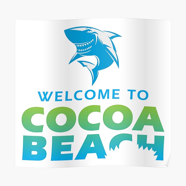 Póster «Diseño de mordedura de tiburón de Cocoa Beach Florida» de