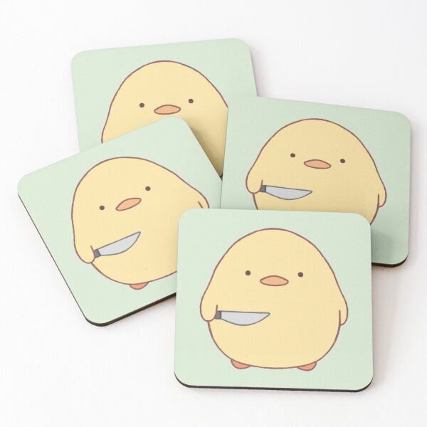 Item preview, stabby duck (light green bg) designed and sold by DesignByJennyyy.