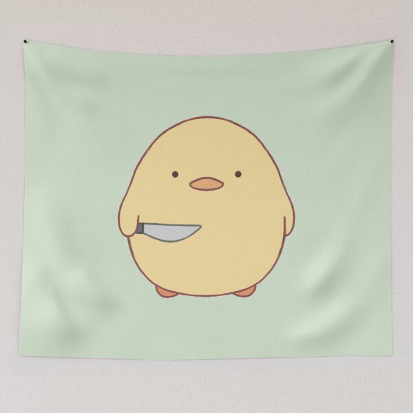 Item preview, stabby duck (light green bg) designed and sold by DesignByJennyyy.