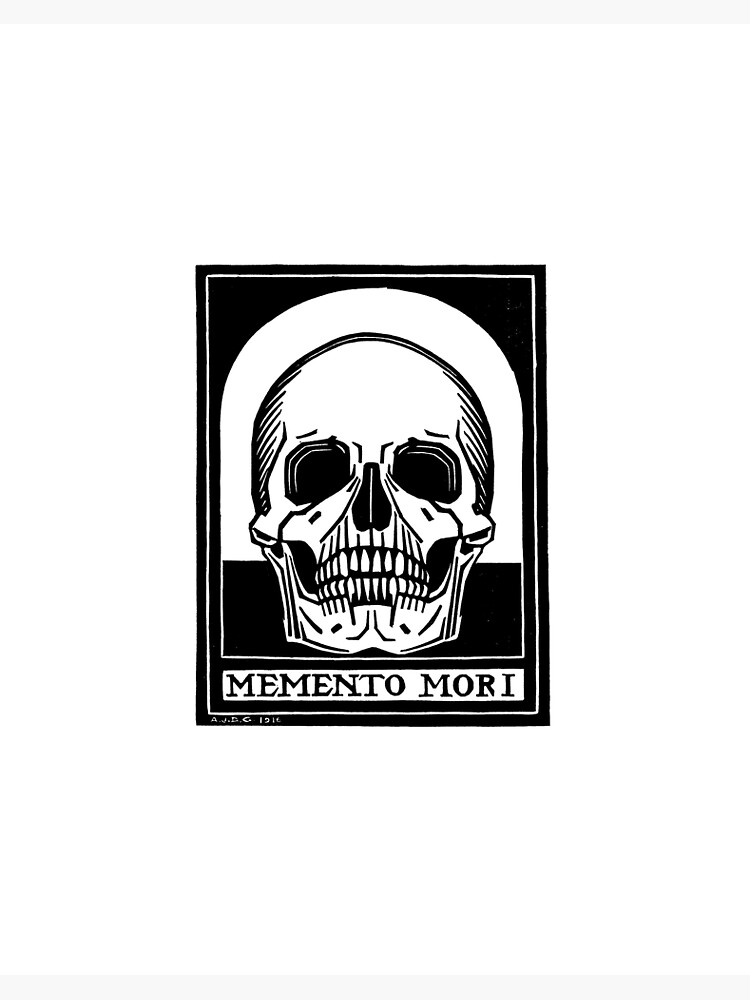 Skull Print: Vintage Memento Mori Death Art Illustration