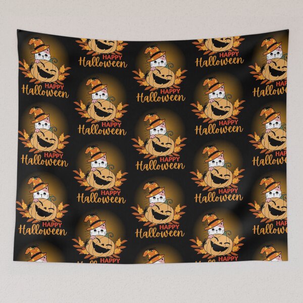 Item preview, Cute cat in pumpkin halloween designed and sold by reka88.
