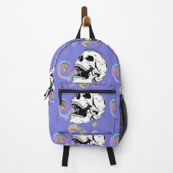 Item preview, Skull blowing bubbles with crazy faces designed and sold by Wildside  Kult.