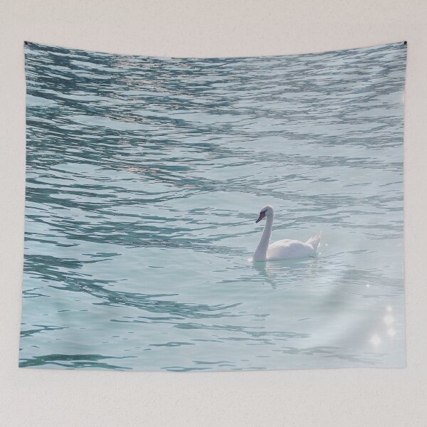 Item preview, SWAN IN AUSTRIAN BLUE LAKE designed and sold by anetesees.