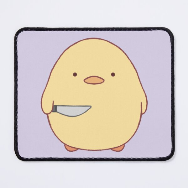Item preview, stabby duck (light purple bg) designed and sold by DesignByJennyyy.