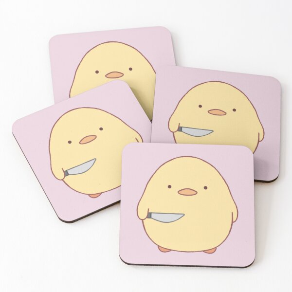 Item preview, stabby duck (light pink bg) designed and sold by DesignByJennyyy.