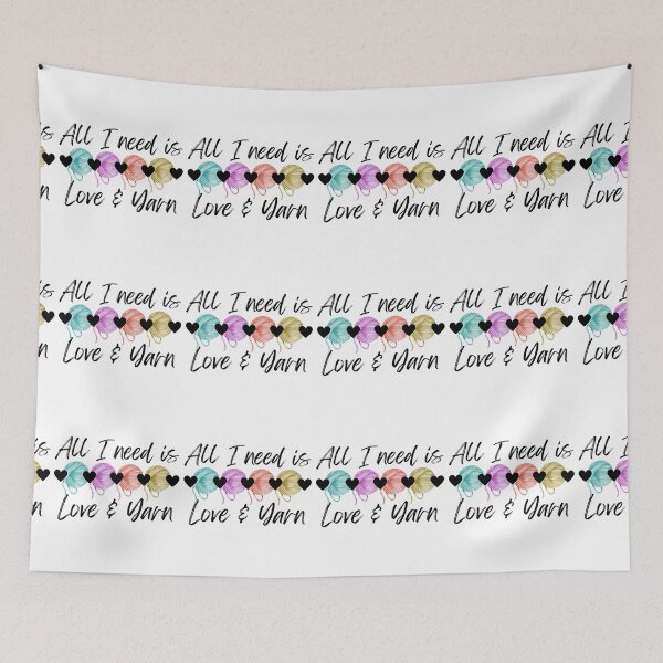 Item preview, All I need is love and yarn designed and sold by EvergreenWhimsy.