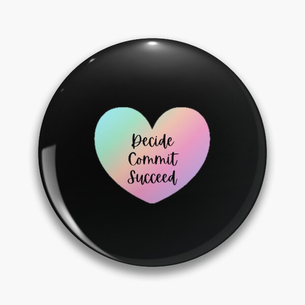 Item preview, Decide Commit Succeed The Best Teacher Blue Pink Heart Design designed and sold by BestTeacher.
