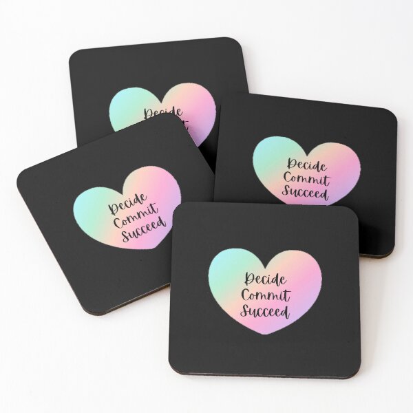 Item preview, Decide Commit Succeed The Best Teacher Blue Pink Heart Design designed and sold by BestTeacher.