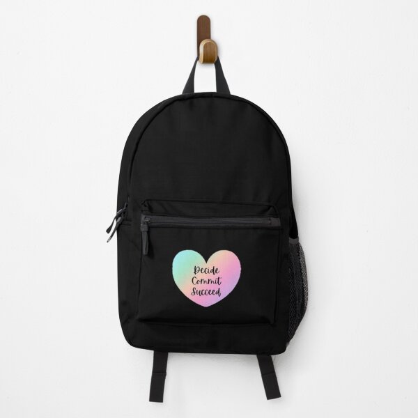 Item preview, Decide Commit Succeed The Best Teacher Blue Pink Heart Design designed and sold by BestTeacher.