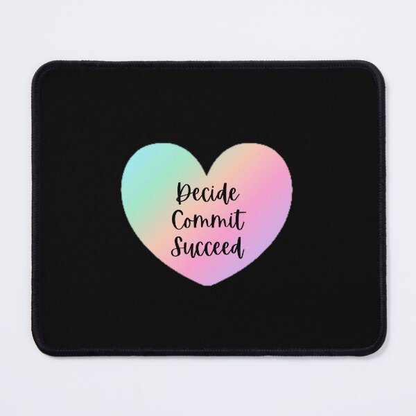 Item preview, Decide Commit Succeed The Best Teacher Blue Pink Heart Design designed and sold by BestTeacher.