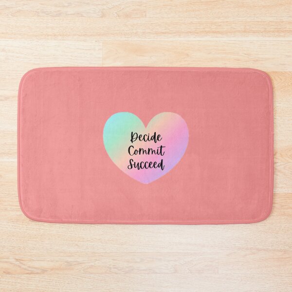 Item preview, Decide Commit Succeed The Best Teacher Blue Pink Heart Design designed and sold by BestTeacher.