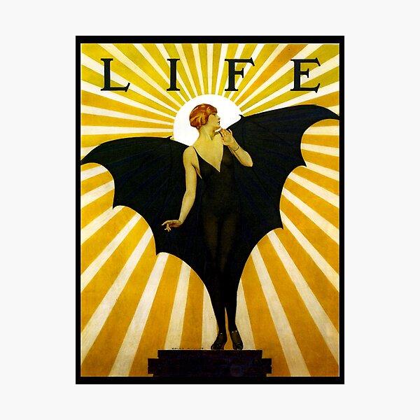 Item preview, Flapper Bat Girl - Life Magazine by Coles Phillips 1927-Magazine Advertising- Flapper Bat Girl designed and sold by TeeARTHY.