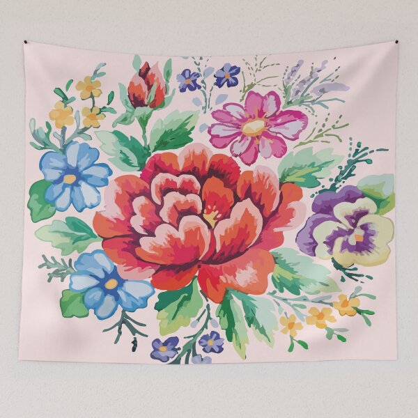 Item preview, Artistic elegant flower bouquet work of art flower arrangement painting interior design designed and sold by Novel-ty.