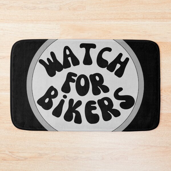 Item preview, Watch For Bikers Gray Circle BAdge designed and sold by Pink Ribbon.