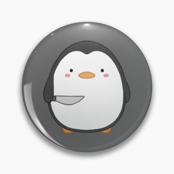 Item preview, stabby penguin (grey bg) designed and sold by DesignByJennyyy.