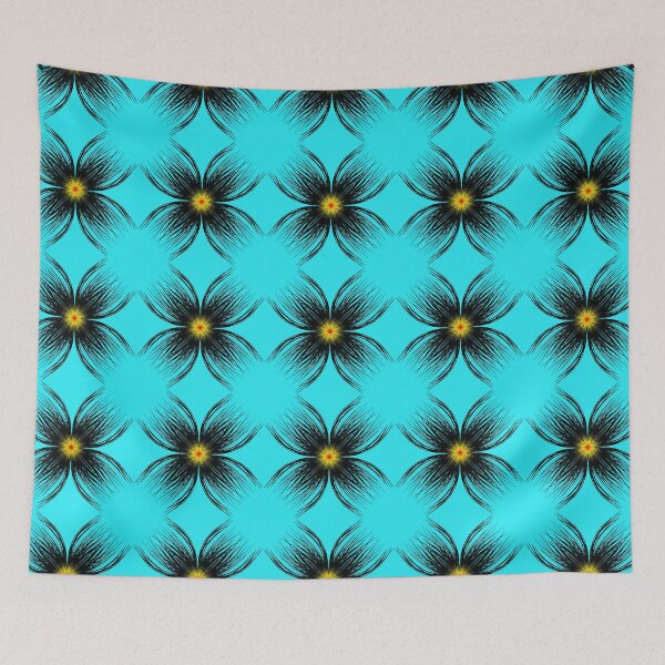Item preview, Spider flower, a unique hand drawn geometric repeating pattern - WelshDesigns designed and sold by welshdesigns.