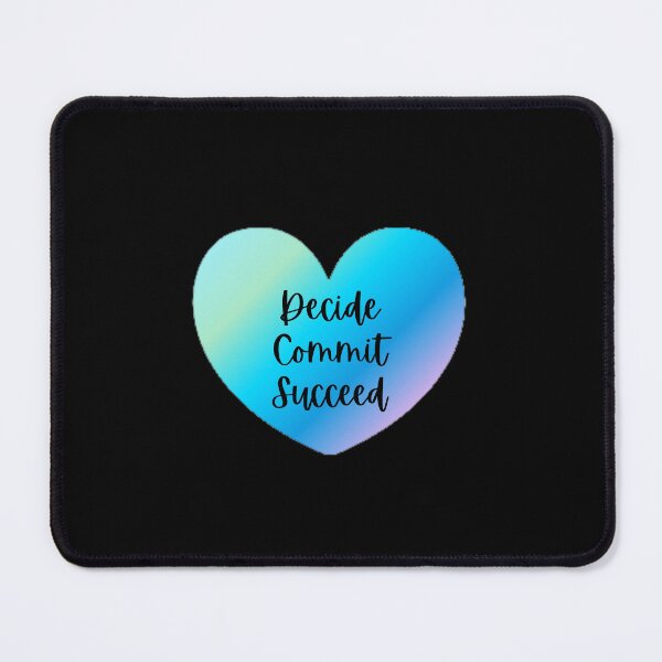 Item preview, Decide Commit Succeed The Best Teacher Blue Heart Design designed and sold by BestTeacher.