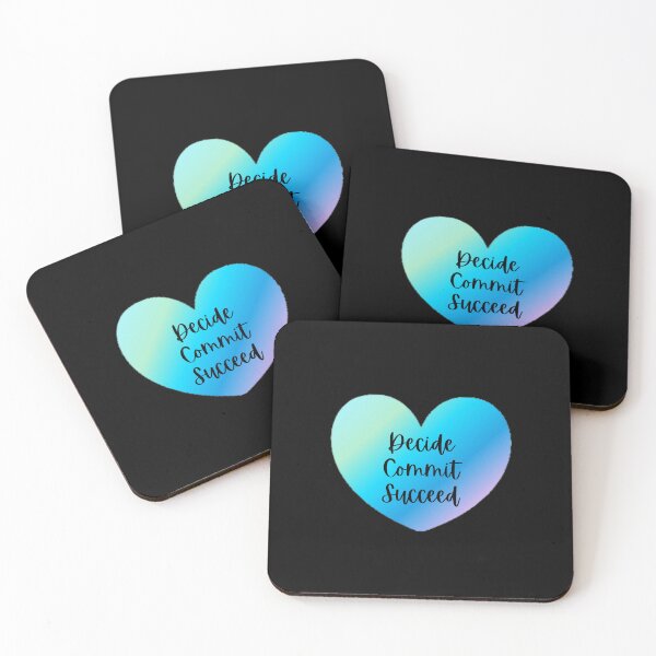 Item preview, Decide Commit Succeed The Best Teacher Blue Heart Design designed and sold by BestTeacher.