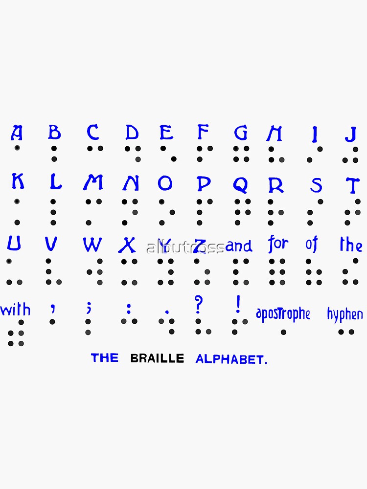 The Braille Alphabet. | Sticker