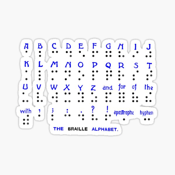 Braille Alphabet Stickers for Sale