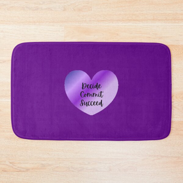 Item preview, Decide Commit Succeed The Best Teacher Purple Heart Design designed and sold by BestTeacher.