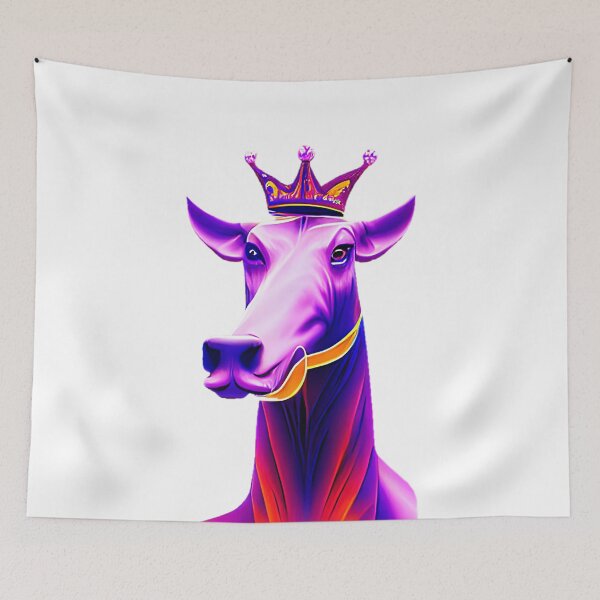 Item preview, Purple crown cow designed and sold by marjard.
