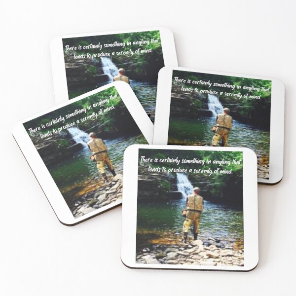 Item preview, Fly Fishing Inspirational Quote Trout Stream Waterfall designed and sold by OutdoorsZee1.