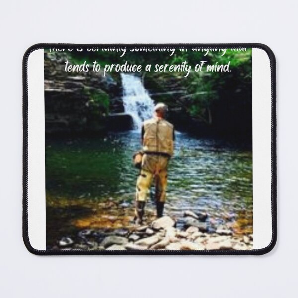 Item preview, Fly Fishing Inspirational Quote Trout Stream Waterfall designed and sold by OutdoorsZee1.