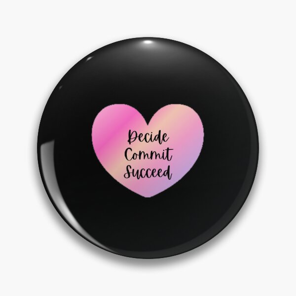Item preview, Decide Commit Succeed The Best Teacher Pink Heart Design designed and sold by BestTeacher.