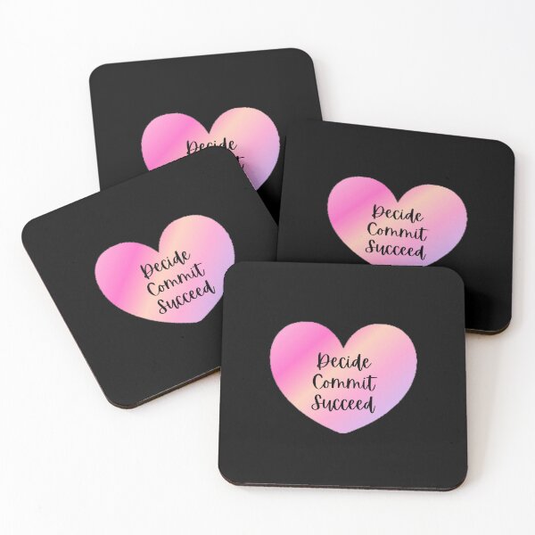 Item preview, Decide Commit Succeed The Best Teacher Pink Heart Design designed and sold by BestTeacher.
