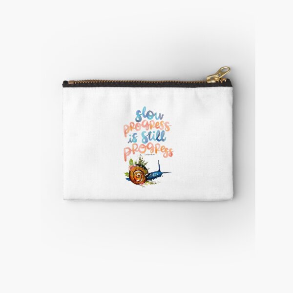 Item preview, Slow Progress is Still Progress Watercolor Blue Snail designed and sold by GladYoureHere.