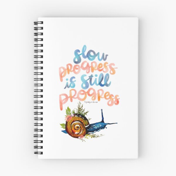 Item preview, Slow Progress is Still Progress Watercolor Blue Snail designed and sold by GladYoureHere.