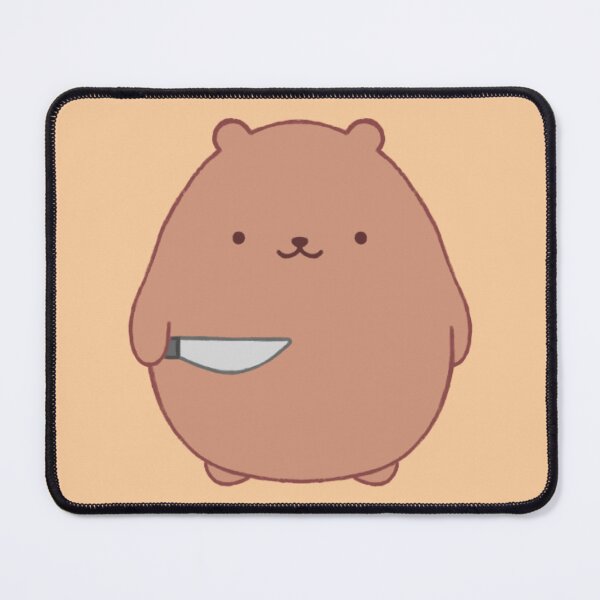 Item preview, stabby bear (orange bg) designed and sold by DesignByJennyyy.