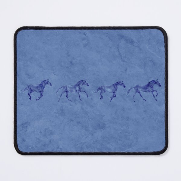Item preview, Galloping horse 1 to 4 - blue mottled background designed and sold by SylvieG18.