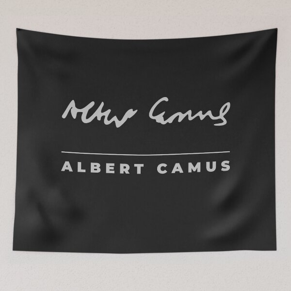 Item preview, Albert Camus signature t-shirt designed and sold by CMYKStudio.