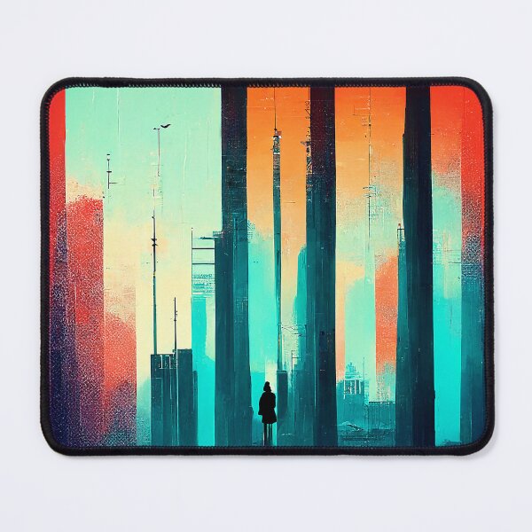 Item preview, Colorful Vertical Pattern with Silhouette [10] designed and sold by FreshAirShop.