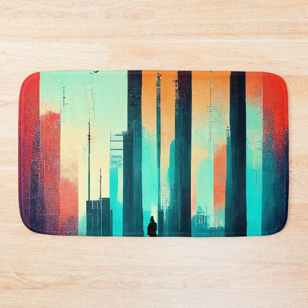 Item preview, Colorful Vertical Pattern with Silhouette [10] designed and sold by FreshAirShop.