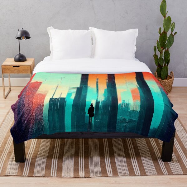 Aperçu de l'œuvre Motif vertical coloré avec silhouette [10] créée et vendue par FreshAirShop.