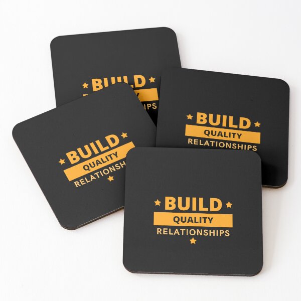 Item preview, Build Quality Relationships Funny Motivational Quotes designed and sold by kubix81.