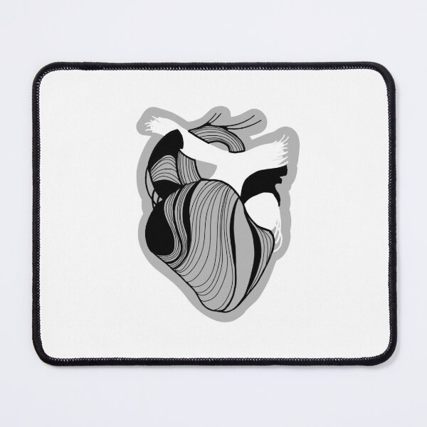 Item preview, black and white anatomical heart illustration designed and sold by TZGSArt.