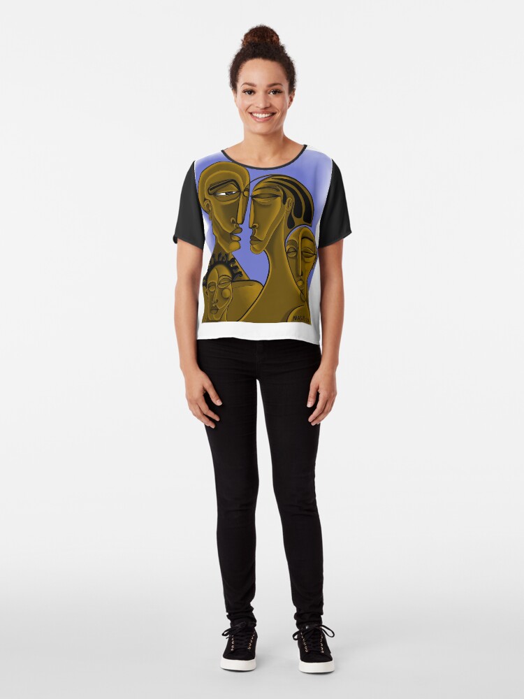 Alternate view of "FAMILY" Chiffon Top