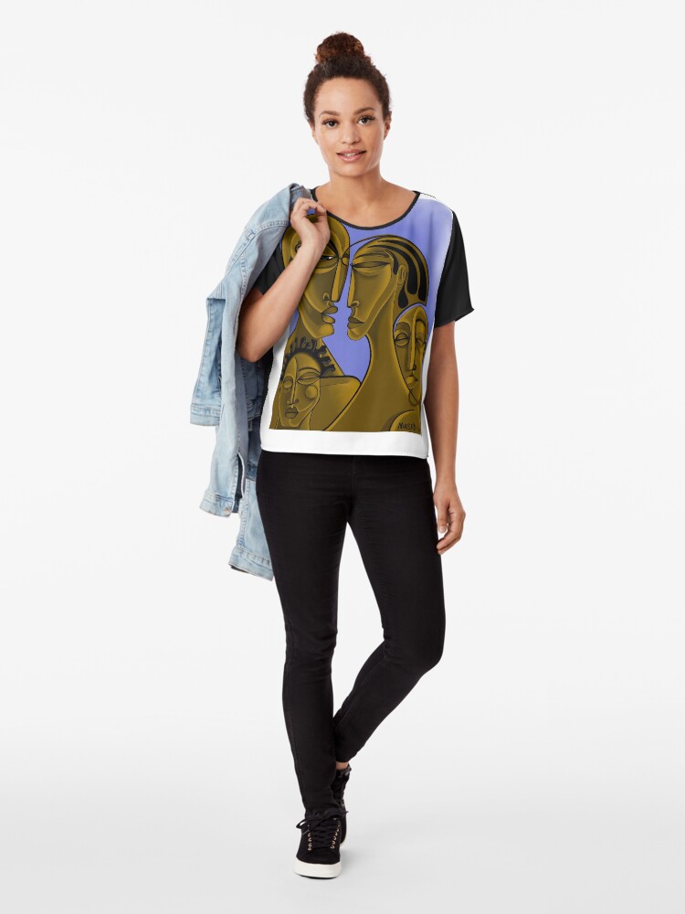 Alternate view of "FAMILY" Chiffon Top