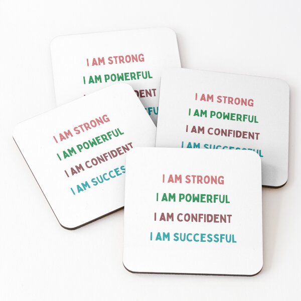 Item preview, I  am strong, mental health sticker, positivity, selfcare, affirmations designed and sold by Radgraphic.