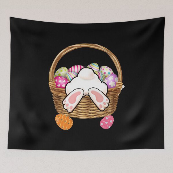 Item preview, Cute Bunny Rabbit Basket Easter Egg Hunting Boys Girls Kids designed and sold by haselshirt.