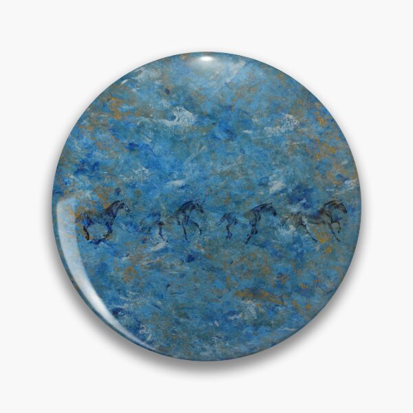 Item preview, Galloping horse 1 to 4 - marbled blue gold background designed and sold by SylvieG18.
